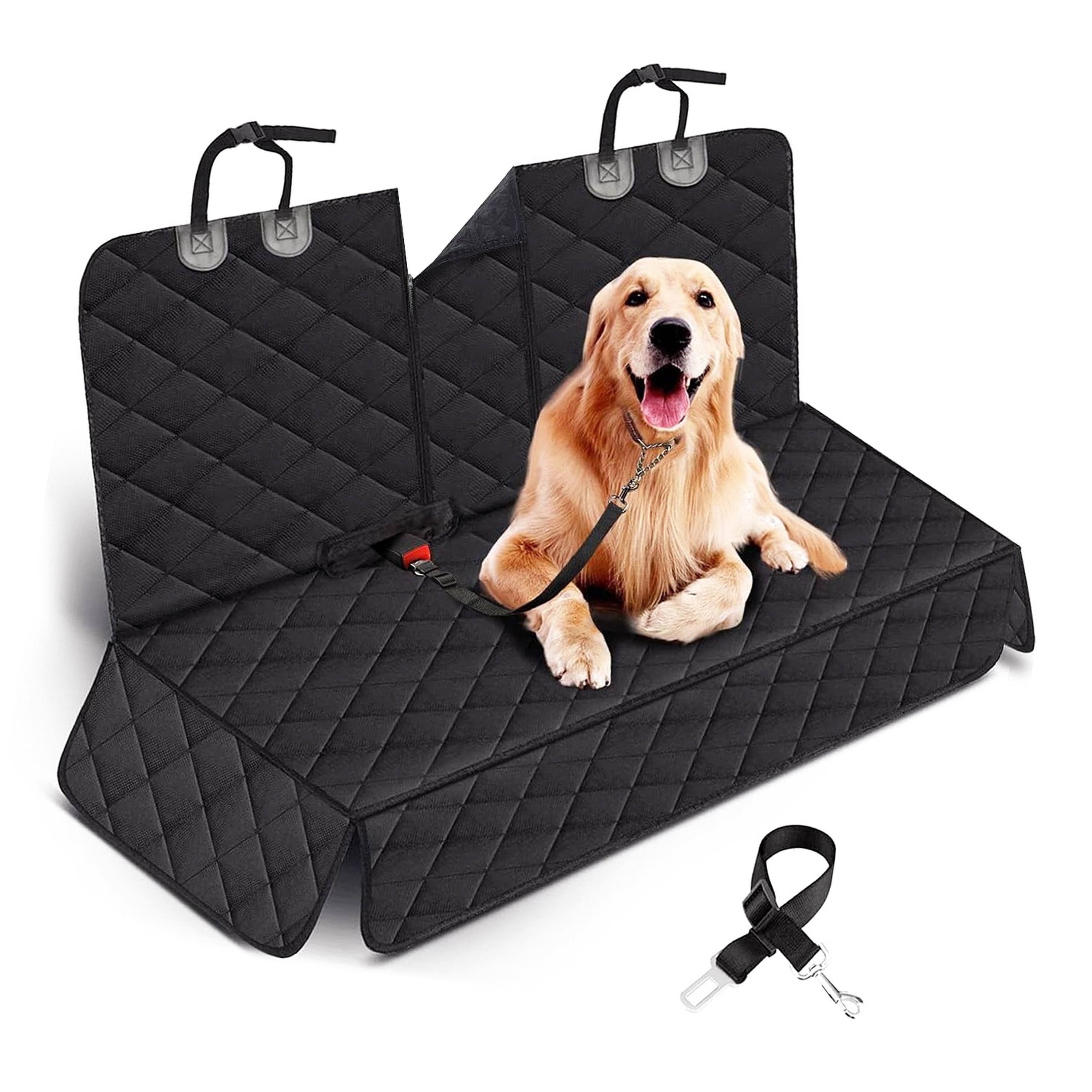 Dog Car Seat Cover Waterproof Scratchproof with Dog Seat Belt for Car Truck SUV