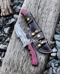 Fixed Blade Tanto 1095 Damascus Bushcraft Knife G10 Handle