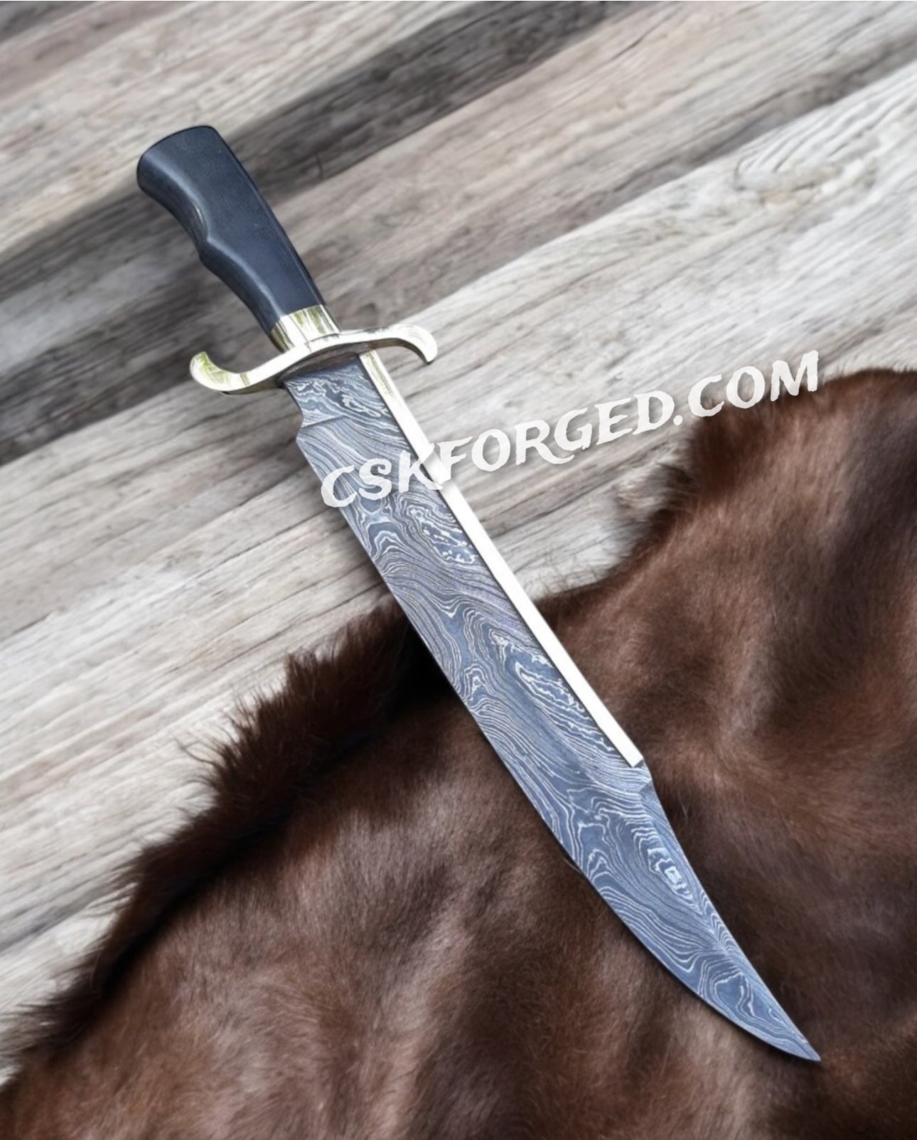 Alamo Musso Damascus Knife – Top Men’s Gift Durable for Outdoorsmen & Collectors