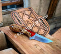 Ranch Cowboy Knives Old Rasp Steel Blade & Epoxy Rosewood Handle