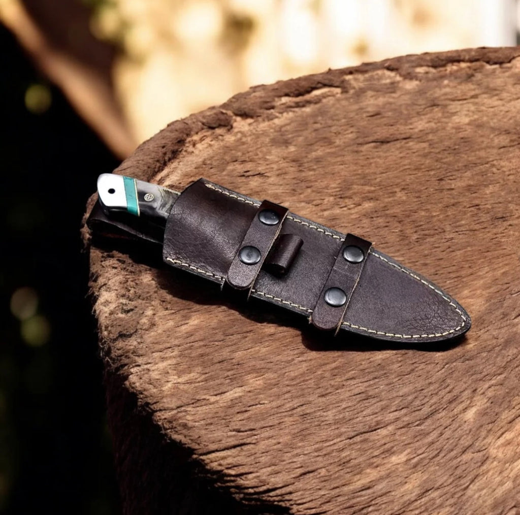 Handmade Damascus Sheep Hunting Knife