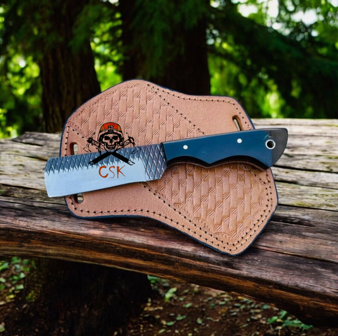 Handmade Rasp Steel Belt Knife –  Epoxy Resin Handle
