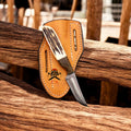 Handmade Cowboy Knife with Antler & Wood Handle