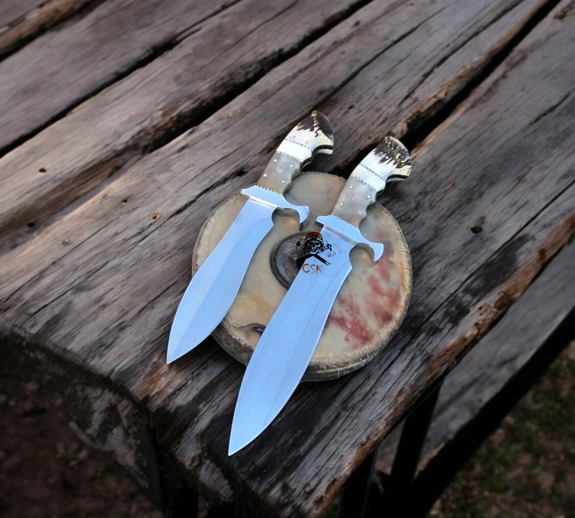 Handcrafted Hunting Camping Knife Set – Razor Sharp Full Tang Blades