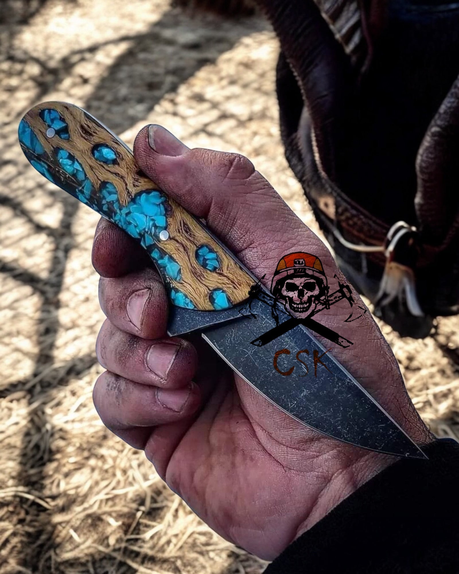 Ranch Cowboy Knives – Handmade Epoxy Blade with Sheath
