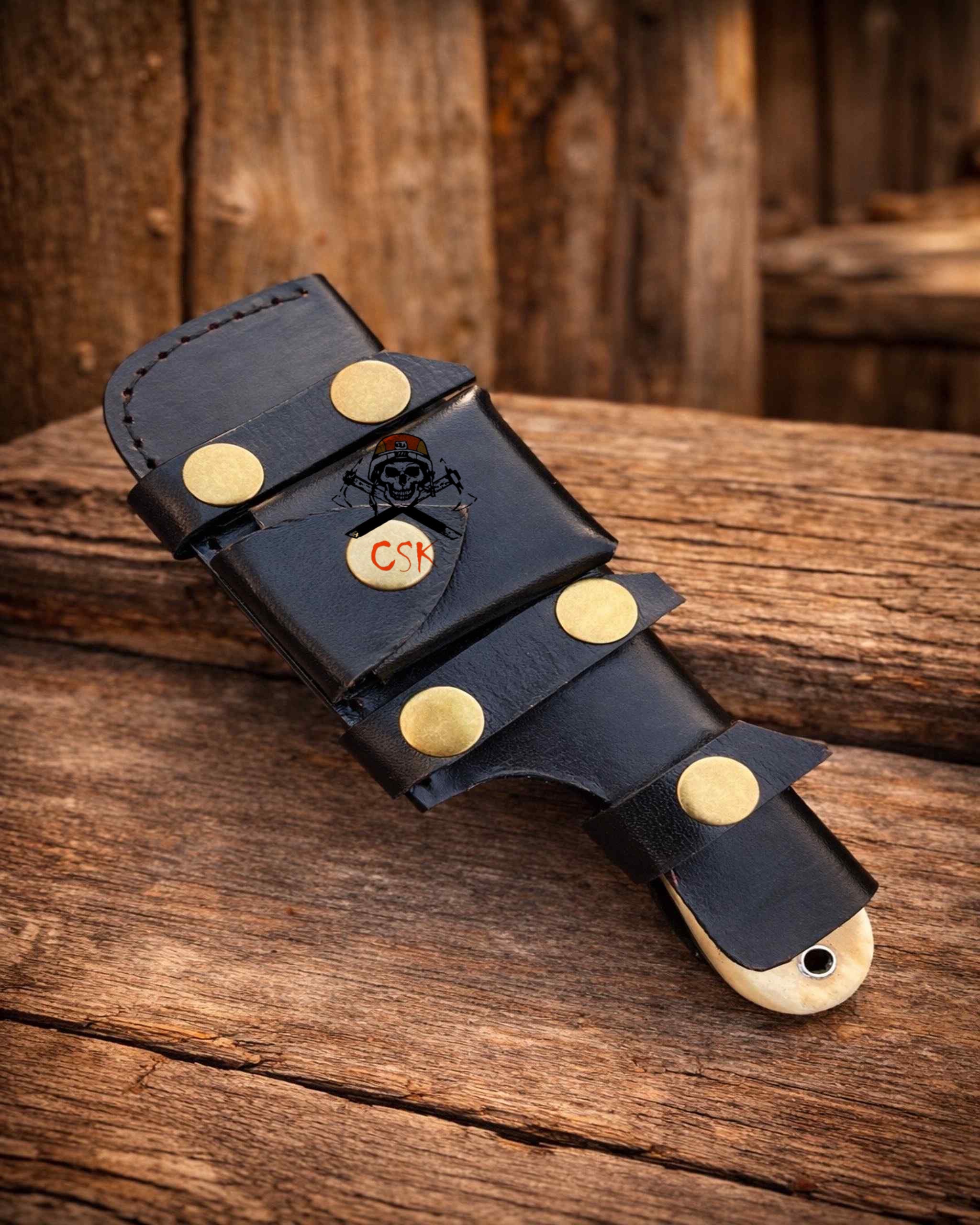 Handmade Jesse Skinner - FTW Camel Bone Handle With Horizontal & Vertical Carry