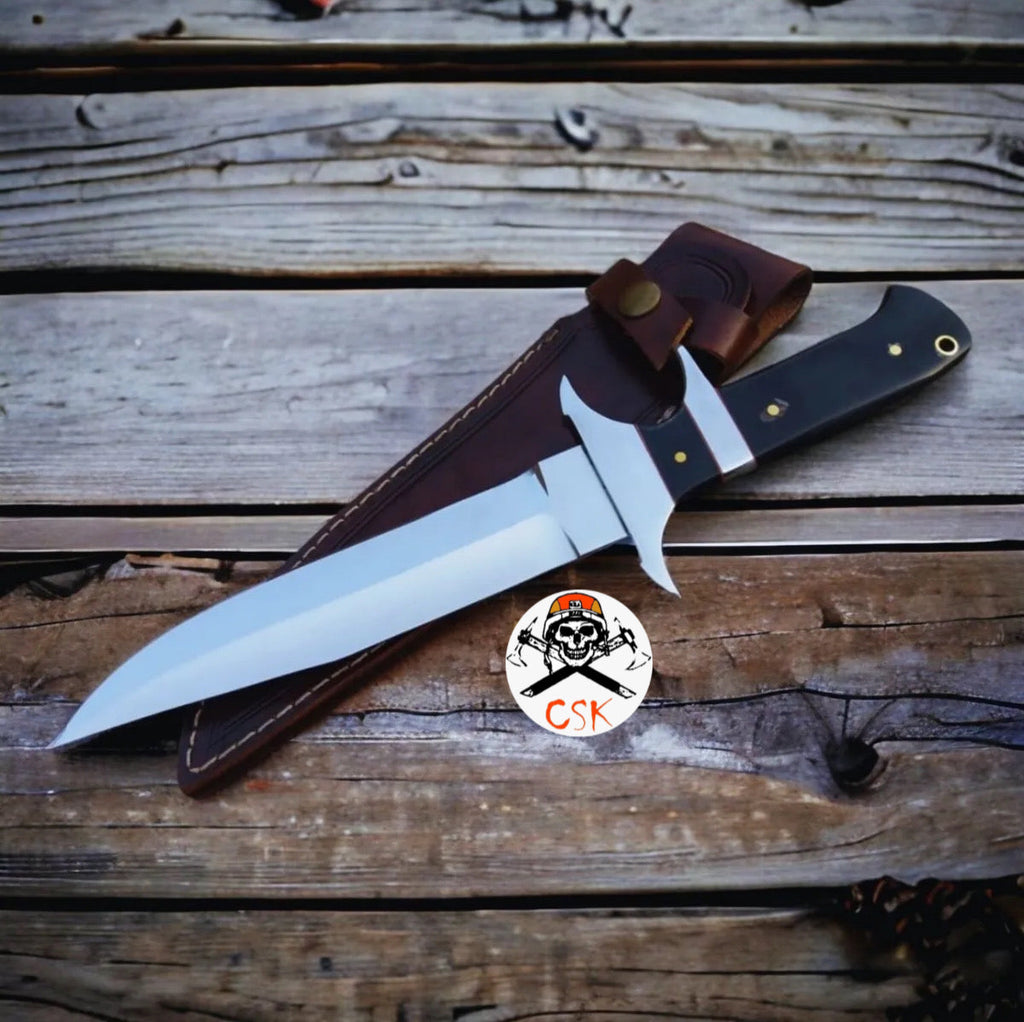 Handmade Finger Guard Loveless Knife with Micarta Handle- Full Tang build
