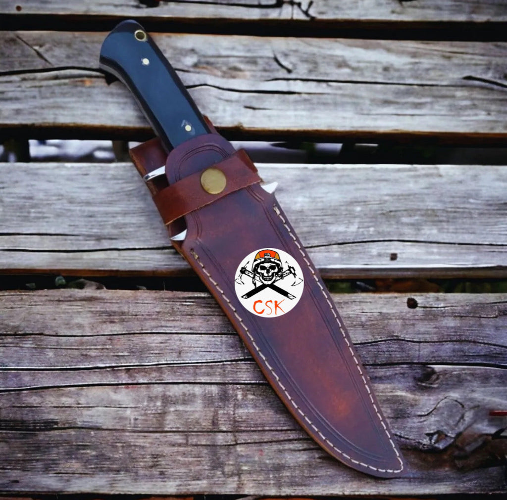 Handmade Finger Guard Loveless Knife with Micarta Handle- Full Tang build