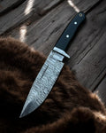 Fire Pattern Damascus Steel Hunting Knife G10 Handle for Unmatched Grip