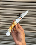 Bone Folding Pocket Knife Handcrafted Lockback Blade Best Gift For Groomsmen