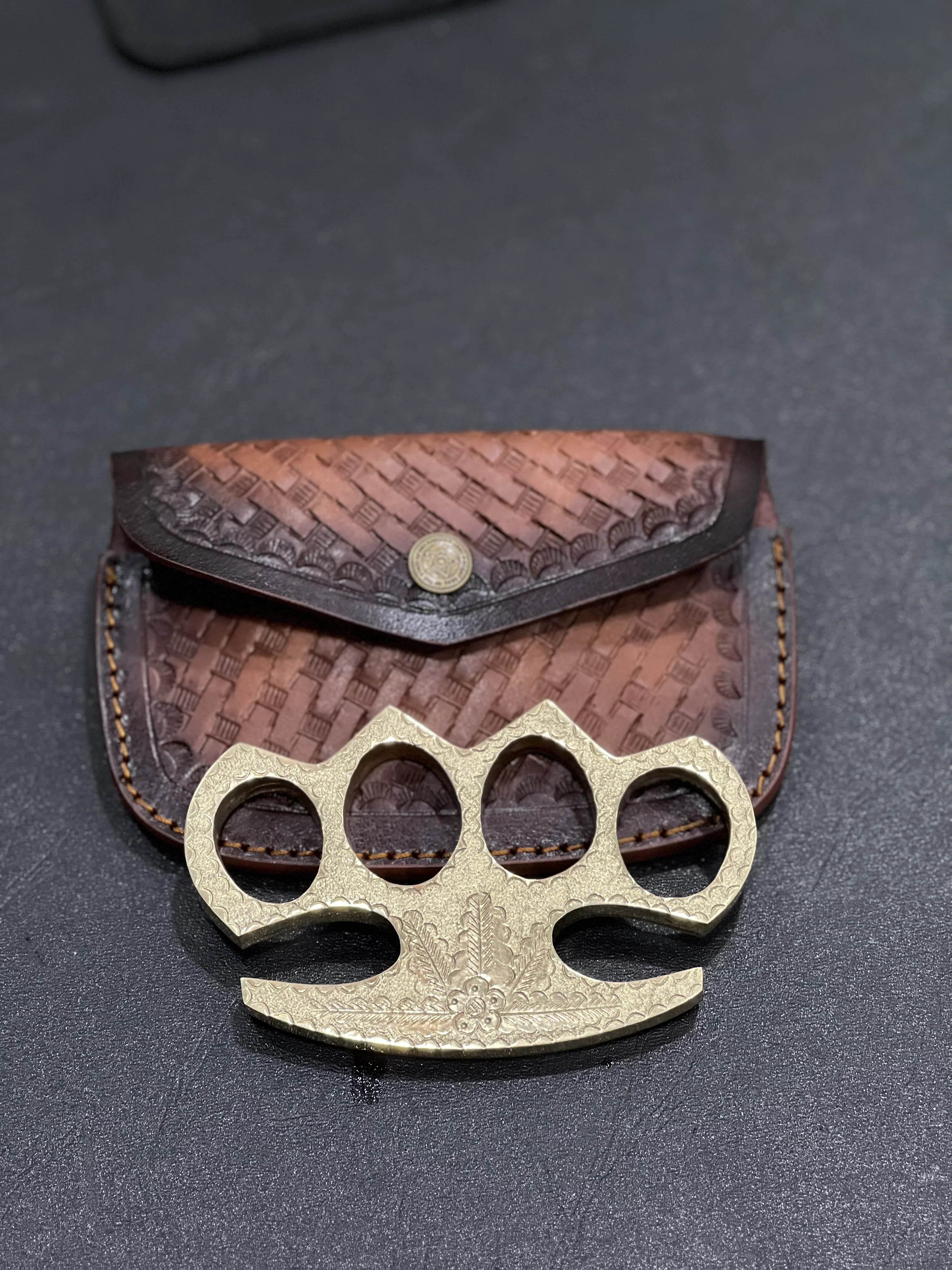 Handmade Brass Engraved Knuckle