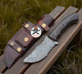 Fixed Blade 1095 Damascus Bushcraft Knife G10 Handle