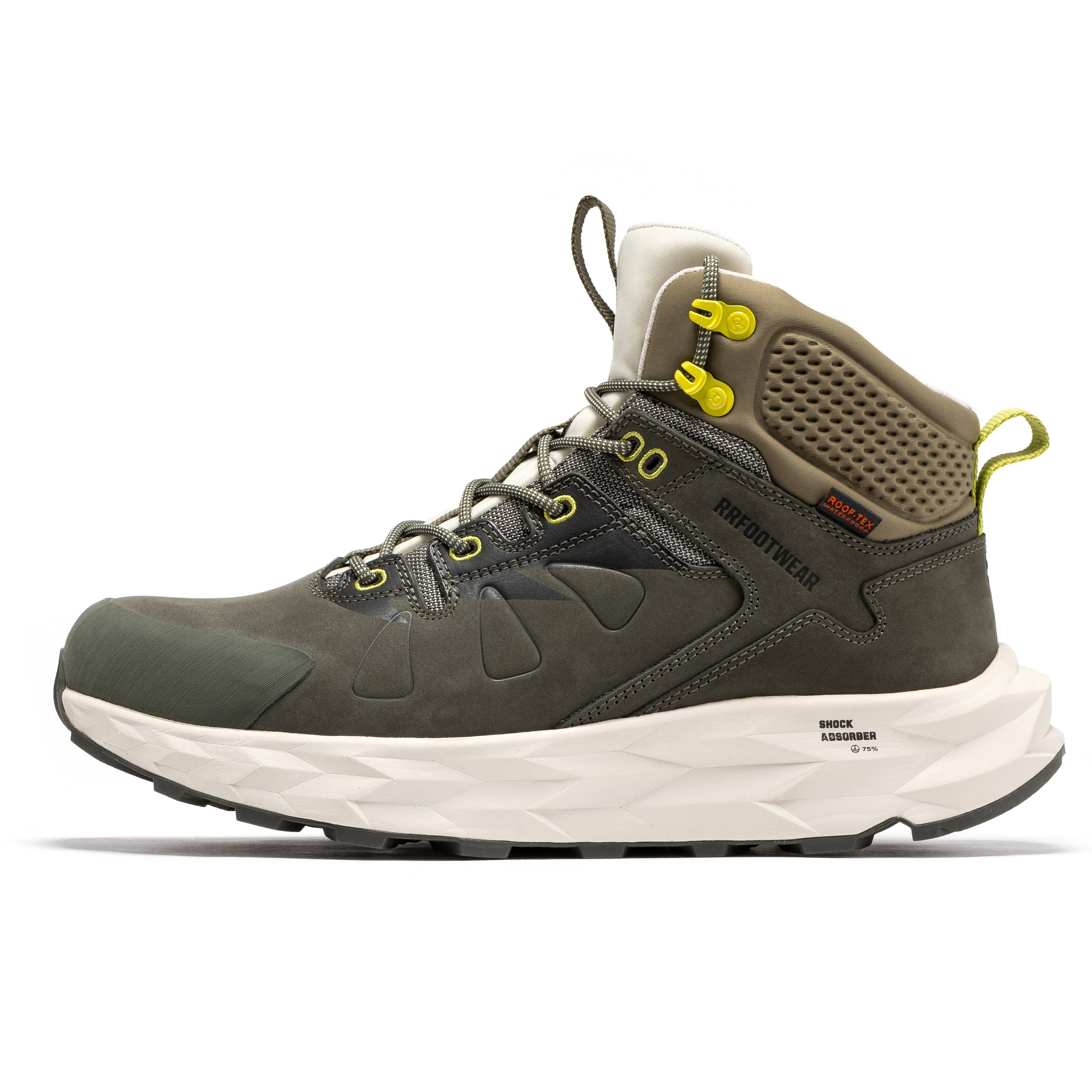 ROCKROOSTER Farmington Green 6 Inch Waterproof Hiking Boots with VIBRAM® Outsole