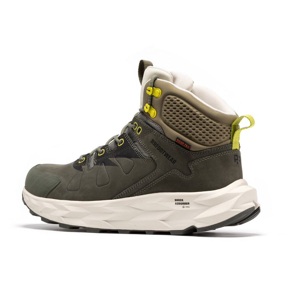 ROCKROOSTER Farmington Green 6 Inch Waterproof Hiking Boots with VIBRAM® Outsole