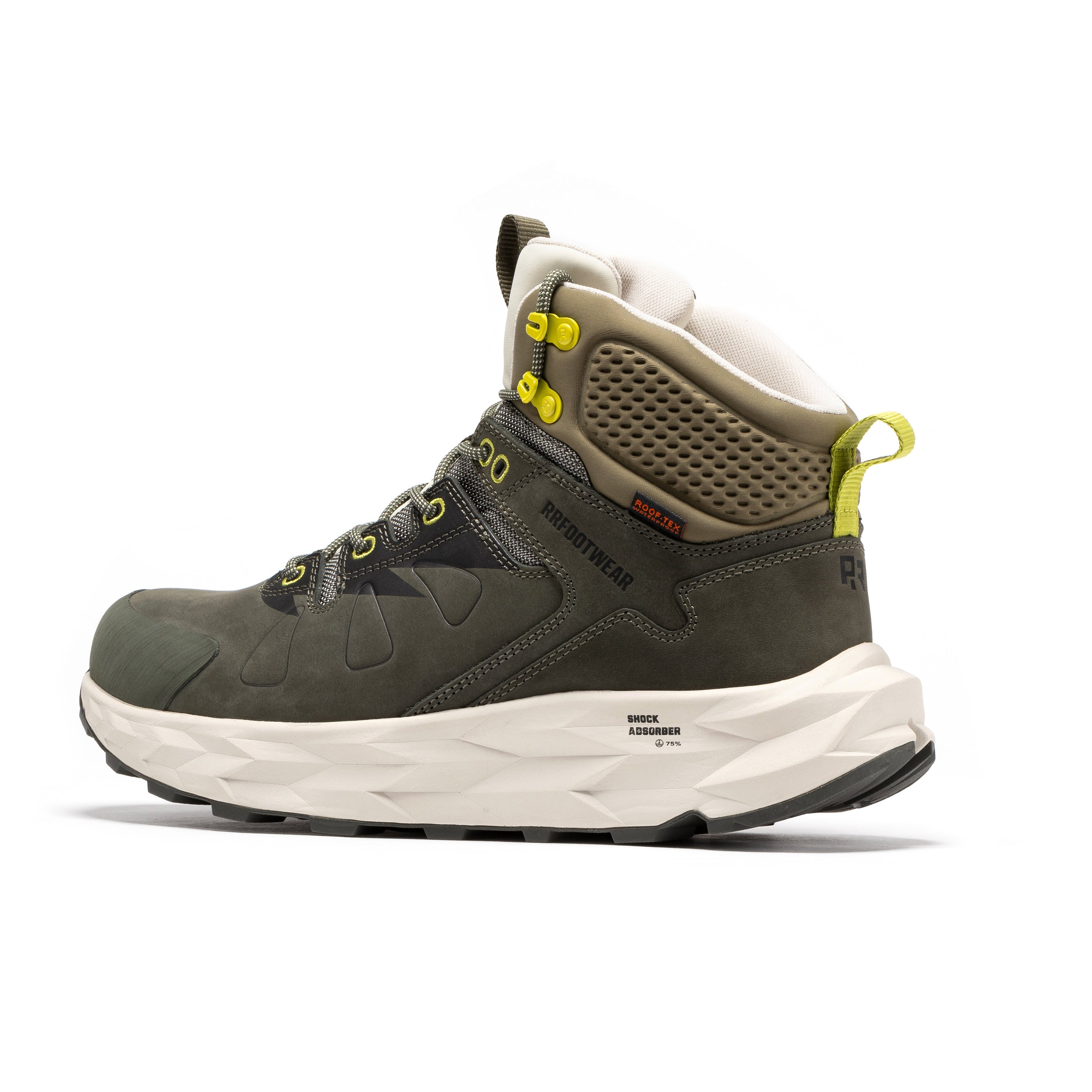ROCKROOSTER Farmington Green 6 Inch Waterproof Hiking Boots with VIBRAM® Outsole