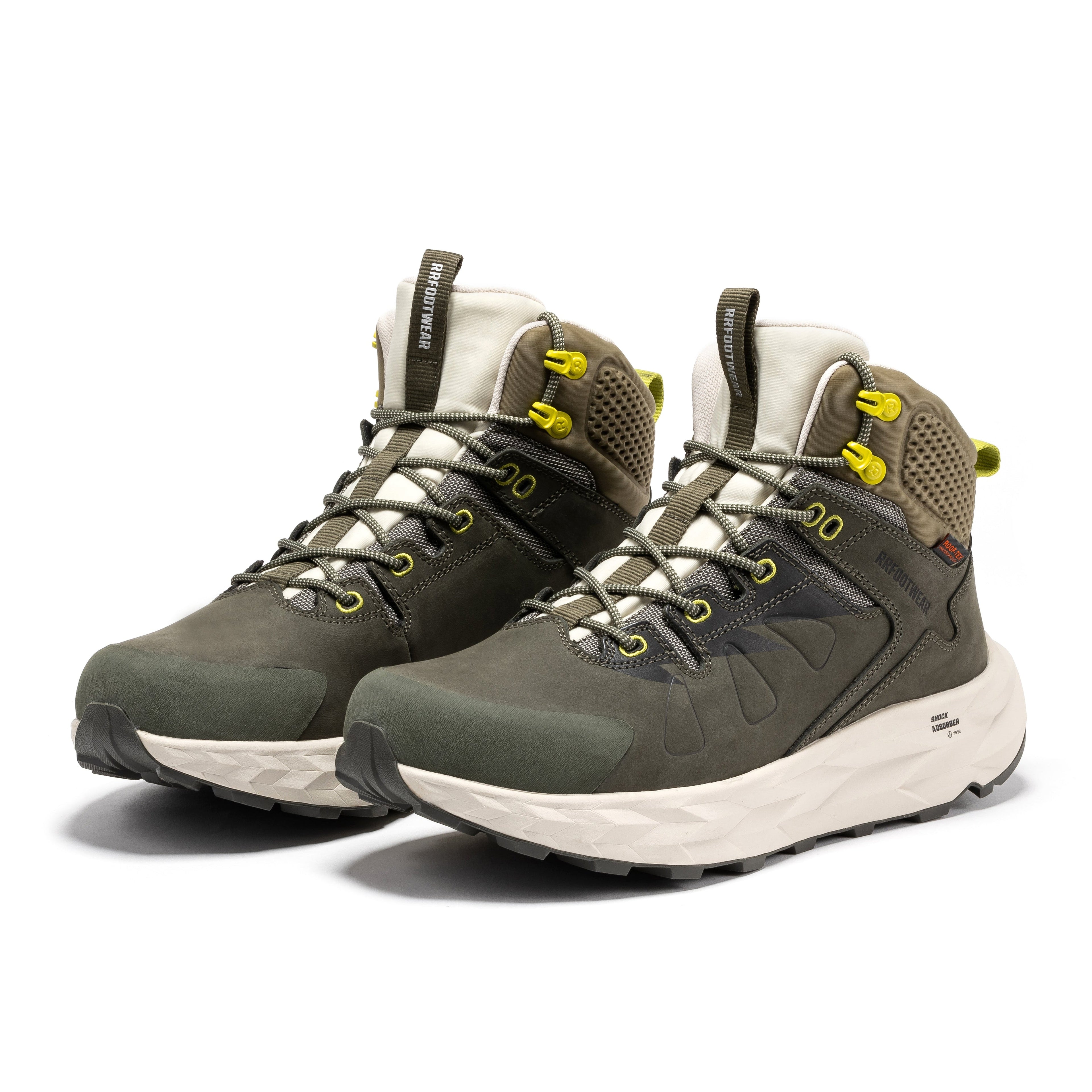 ROCKROOSTER Farmington Green 6 Inch Waterproof Hiking Boots with VIBRAM® Outsole