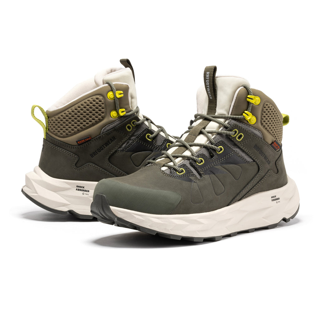 ROCKROOSTER Farmington Green 6 Inch Waterproof Hiking Boots with VIBRAM® Outsole