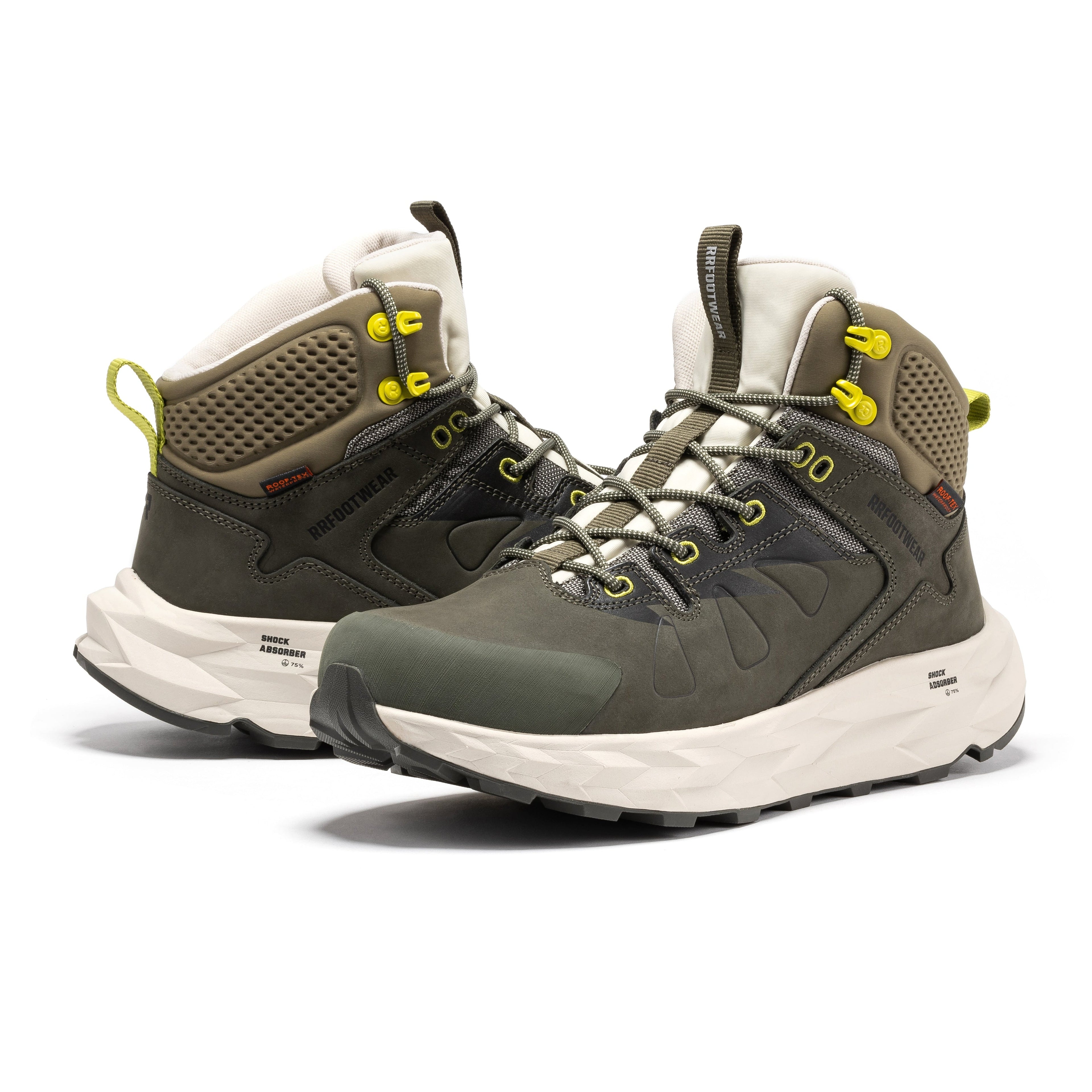 ROCKROOSTER Farmington Green 6 Inch Waterproof Hiking Boots with VIBRAM® Outsole