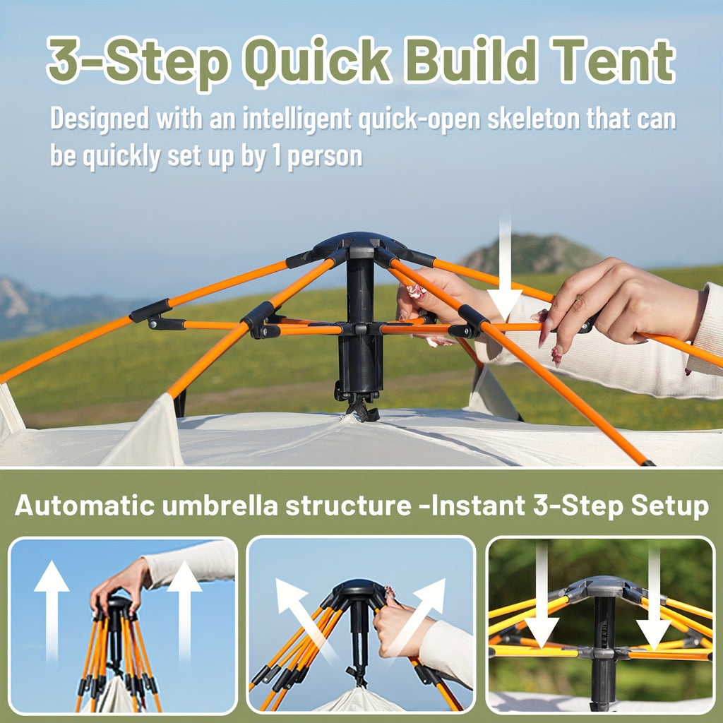 3-4 Person Instant Pop Up Camping Tent Waterproof