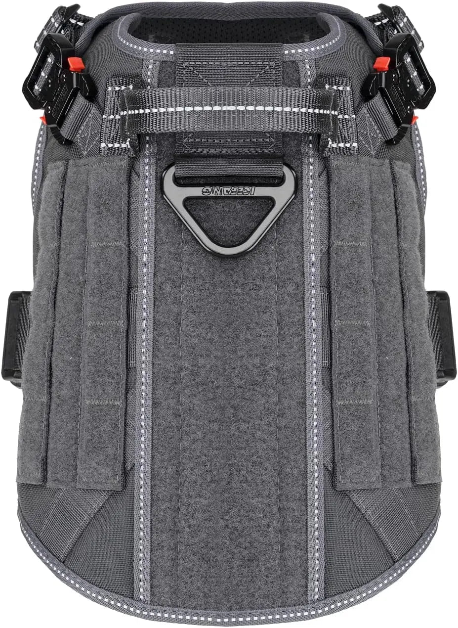 No-Pull Tactical Dog Harness with Handle & MOLLE Vest Adjustable