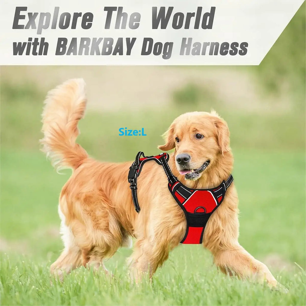 No Pull Dog Harness Front Clip Heavy Duty Reflective