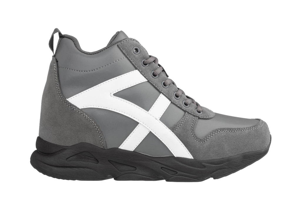 CALTO - S22781 - 3.6 Inches (Grey/White) - Hiking Style Boots