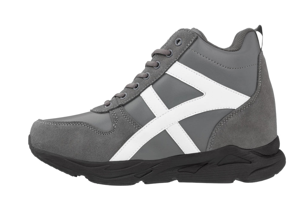 CALTO - S22781 - 3.6 Inches (Grey/White) - Hiking Style Boots