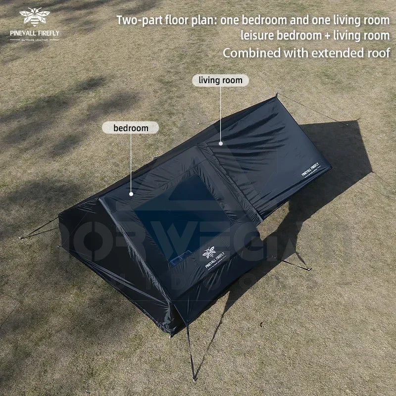 King-Size Inflatable Family Camping Tent for 3 to 6 People with Premium Weatherproofing and Spacious Interior with Large Skyligh