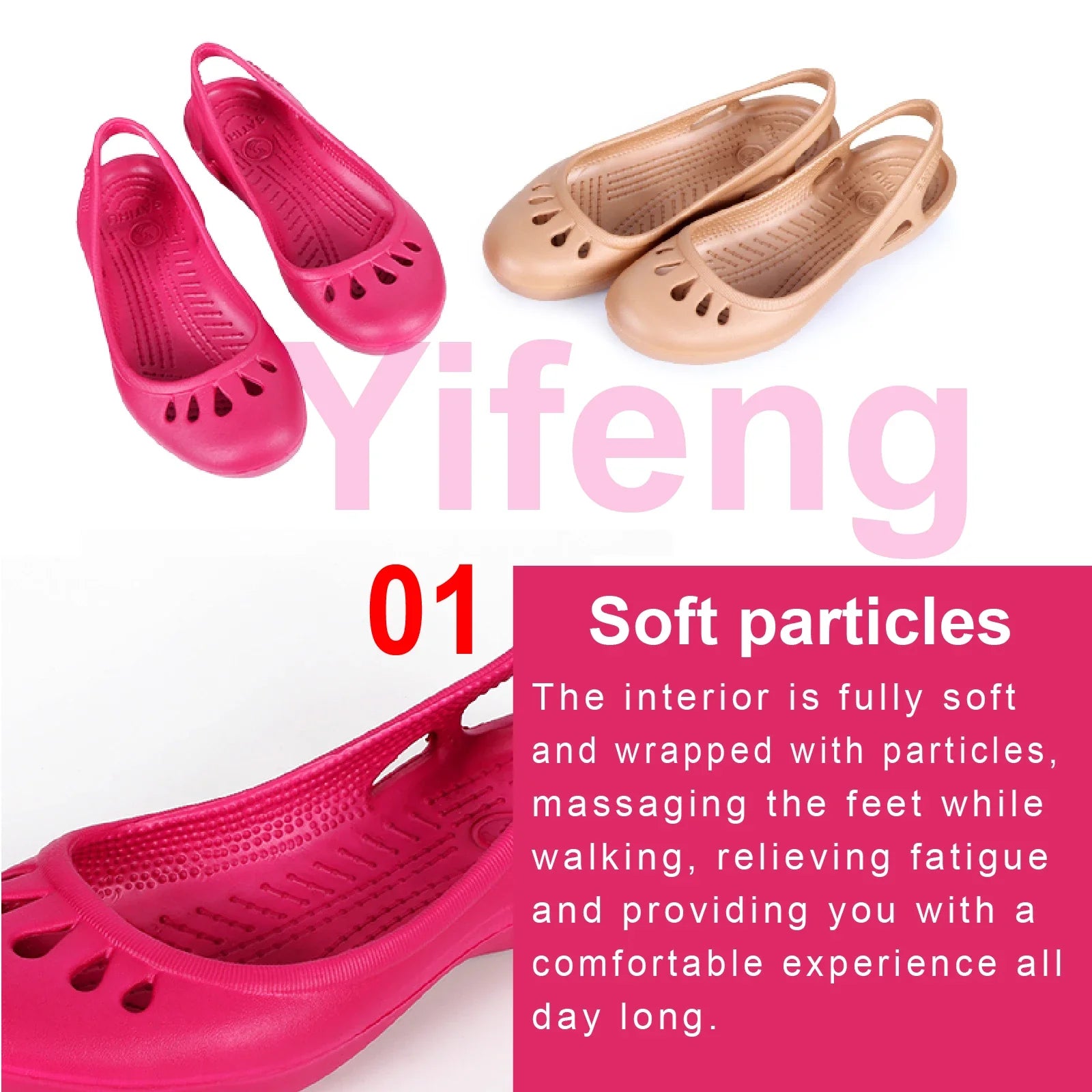 Ultra-light Women's Clogs: Breathable Soft Elastic Waterproof Non-slip Easy To Clean Versatile And Stylish For Commuting Work