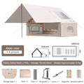 2025 New 2-in-1 Auto Inflatable Tent with Sunshade Waterproof Lightweight Pop-Up Camping Tent for Overnight Outdoor Instant Shel
