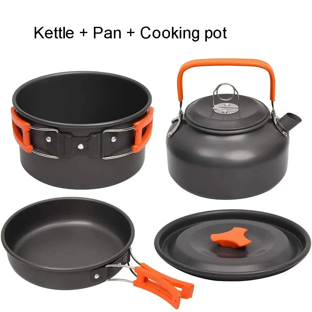 Camping Cooking Set Outdoor Aluminum Lightweight Equipment Camping