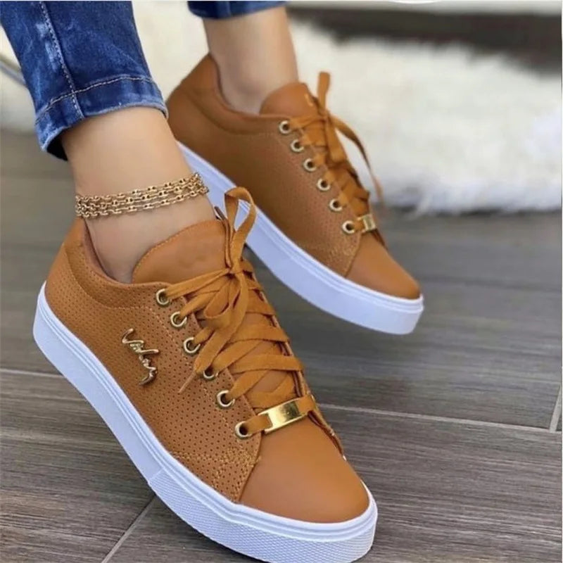 Women's Outdoor Casual Jogging Sneakers Plus Size Girl Breathable Flat Woman Soft Sole Walking Vulcanized Shoes Zapatos De Mujer