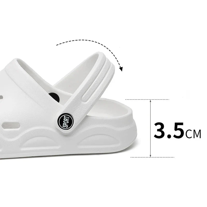 Summer Comfortable Clogs Slippers for Women Lightweight Anti Slip Beach Sandals Woman Fashion White EVA Waterproof Garden Shoes