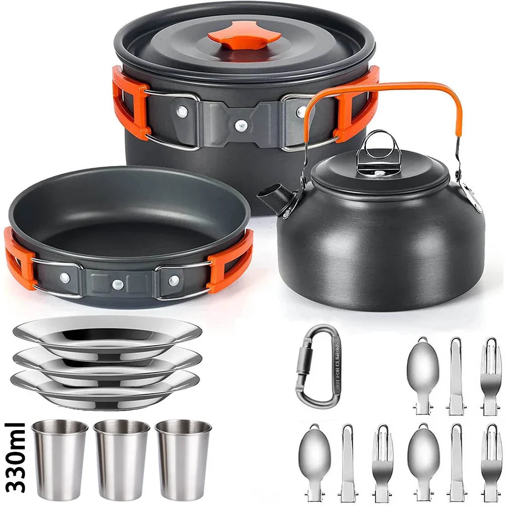 Camping Cooking Set Outdoor Aluminum Lightweight Equipment Camping
