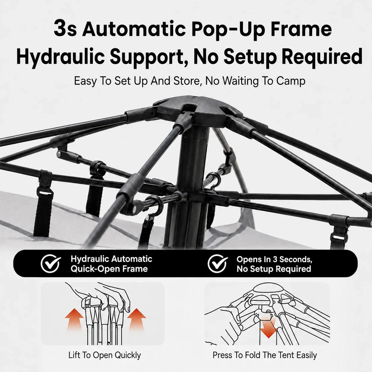 Sonuto Outdoor 3-4P One-Touch Camping Tent Quick Automatic Opening Beach Fishing Tent Family Travel Picnic Park Anti-UV Shade