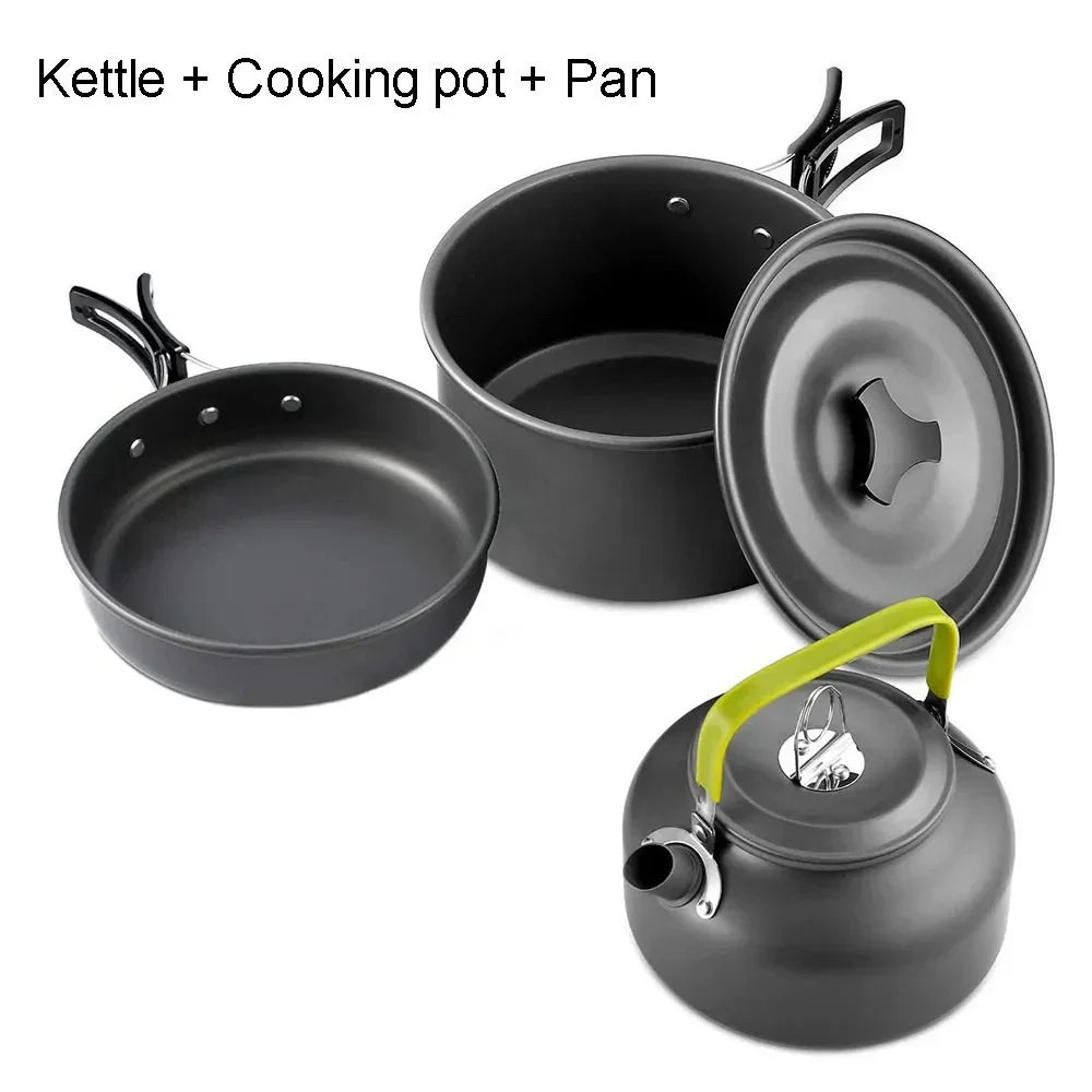 Camping Cooking Set Outdoor Aluminum Lightweight Equipment Camping