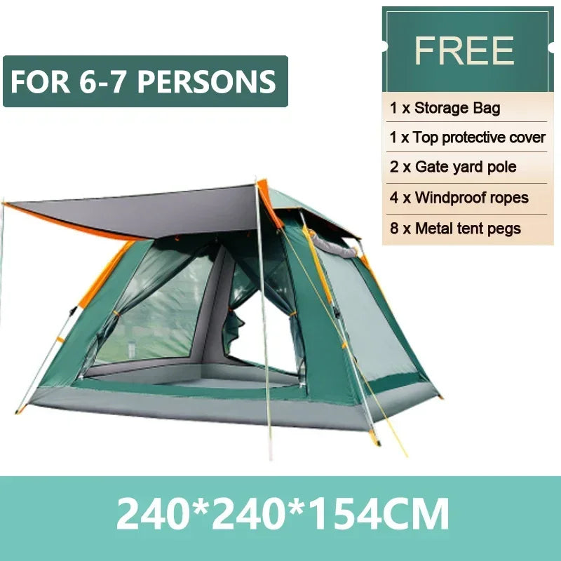 Goture 4/6 Person Automatic Camping Tents Outdoor Waterproof Large Space Quick Open Tent