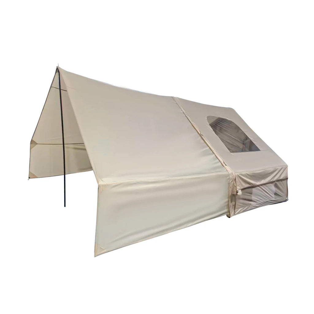 PAKICETUS 8-Person Inflatable Glamping Tent, Green Tent with Mesh Windows & Hand Pump with Extra-Large Canopy Living Room