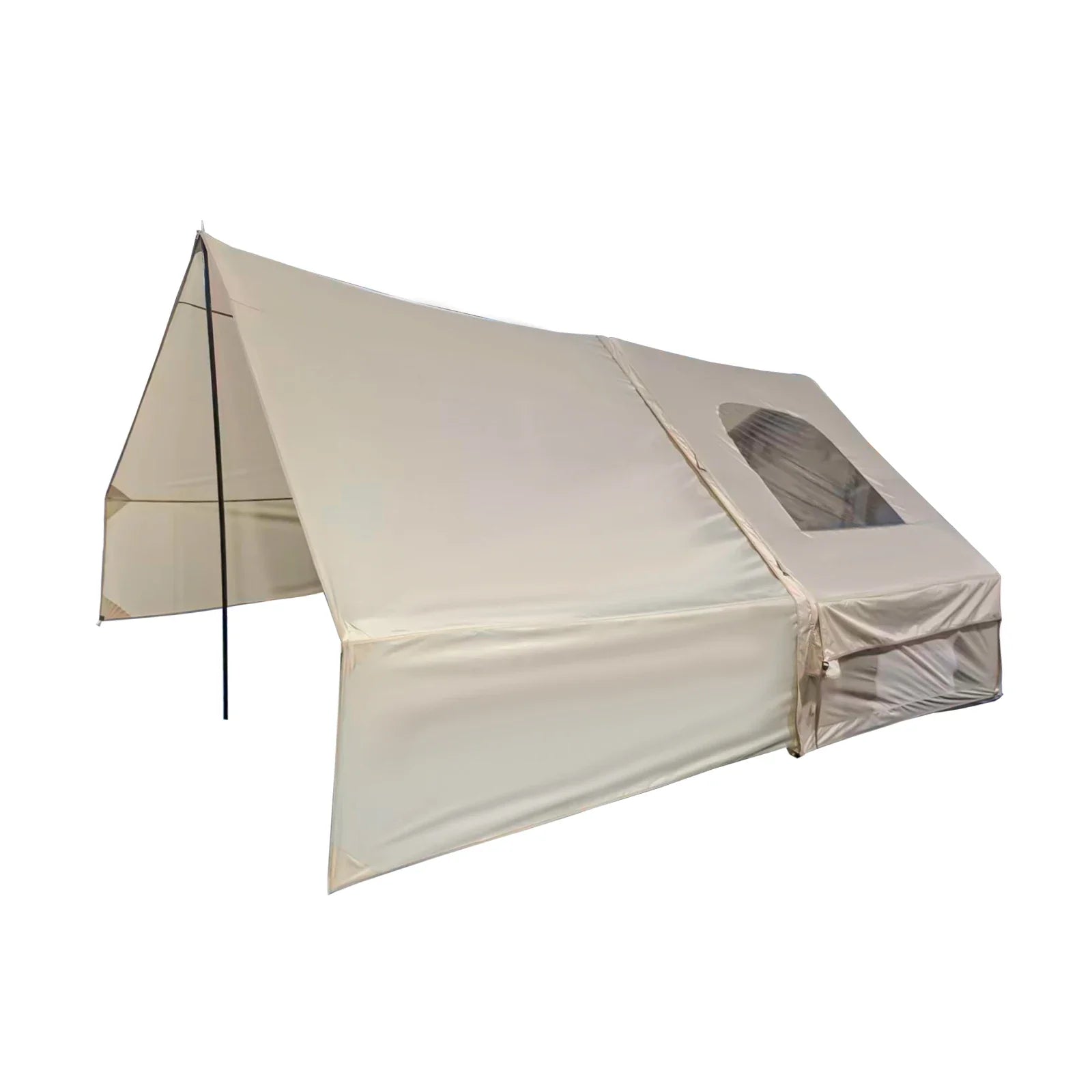 PAKICETUS 8-Person Inflatable Glamping Tent, Green Tent with Mesh Windows & Hand Pump with Extra-Large Canopy Living Room