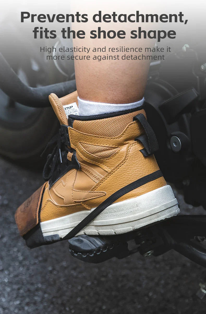 ROCKBROS Motorcycle Shift Lever Shoe Cover Non-slip And Wear Resistant Leather Motorcycle  Protection Gear Shift Pad
