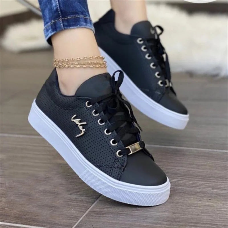 Women's Outdoor Casual Jogging Sneakers Plus Size Girl Breathable Flat Woman Soft Sole Walking Vulcanized Shoes Zapatos De Mujer