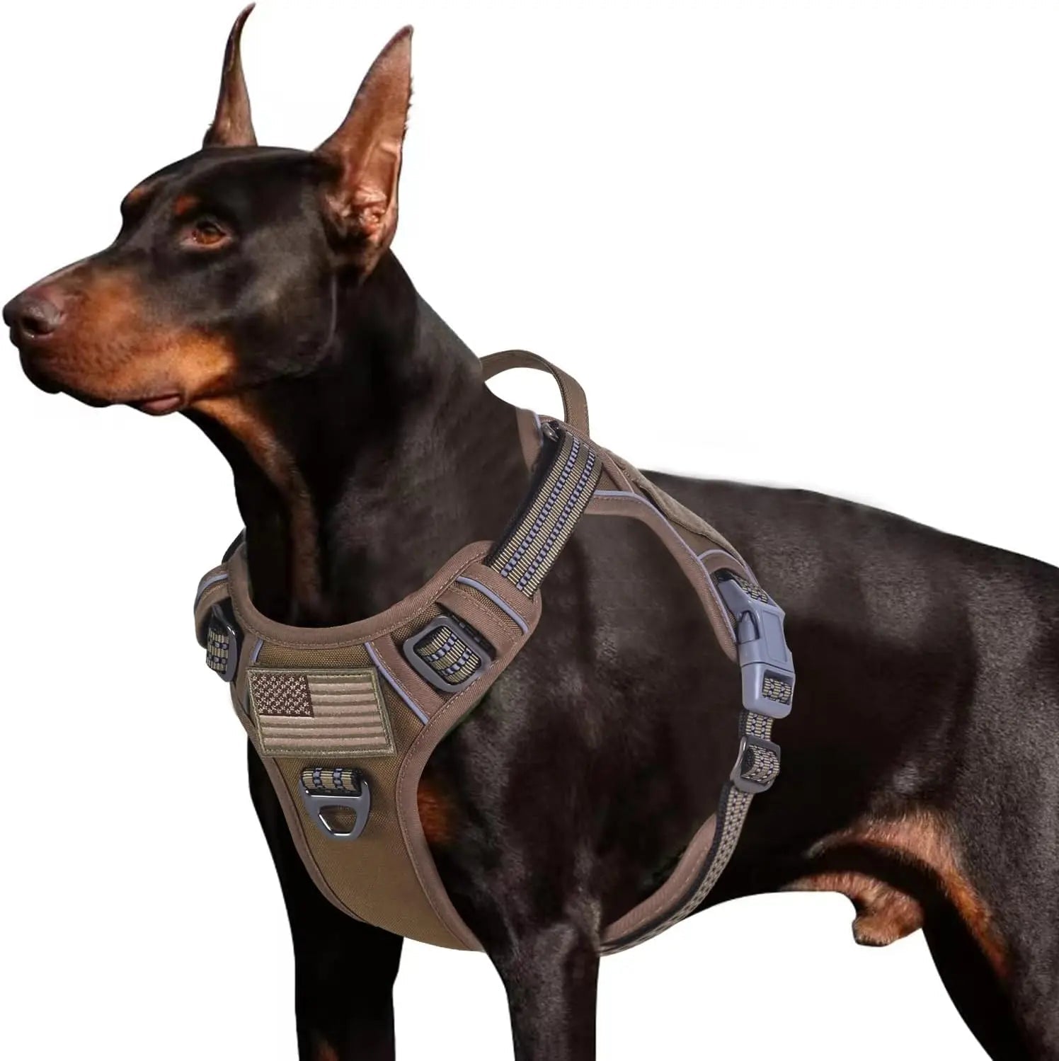 Tactical No-Pull Dog Harness with Handle, Reflective Adjustable Training Vest