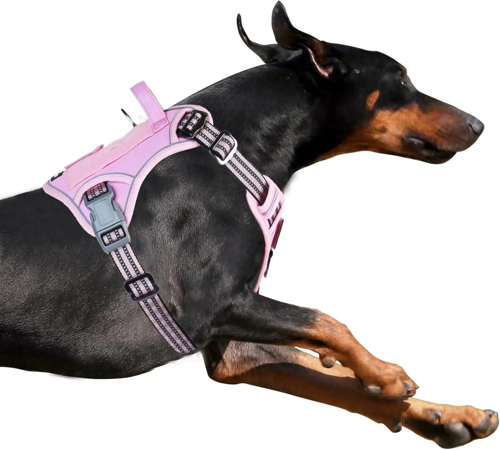 Tactical No-Pull Dog Harness with Handle, Reflective Adjustable Training Vest