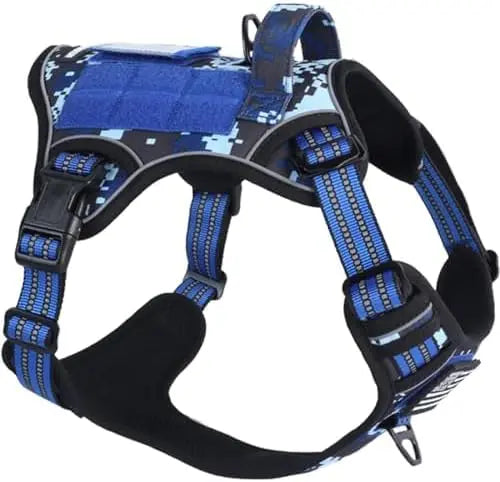 Tactical No-Pull Dog Harness with Handle, Reflective Adjustable Training Vest