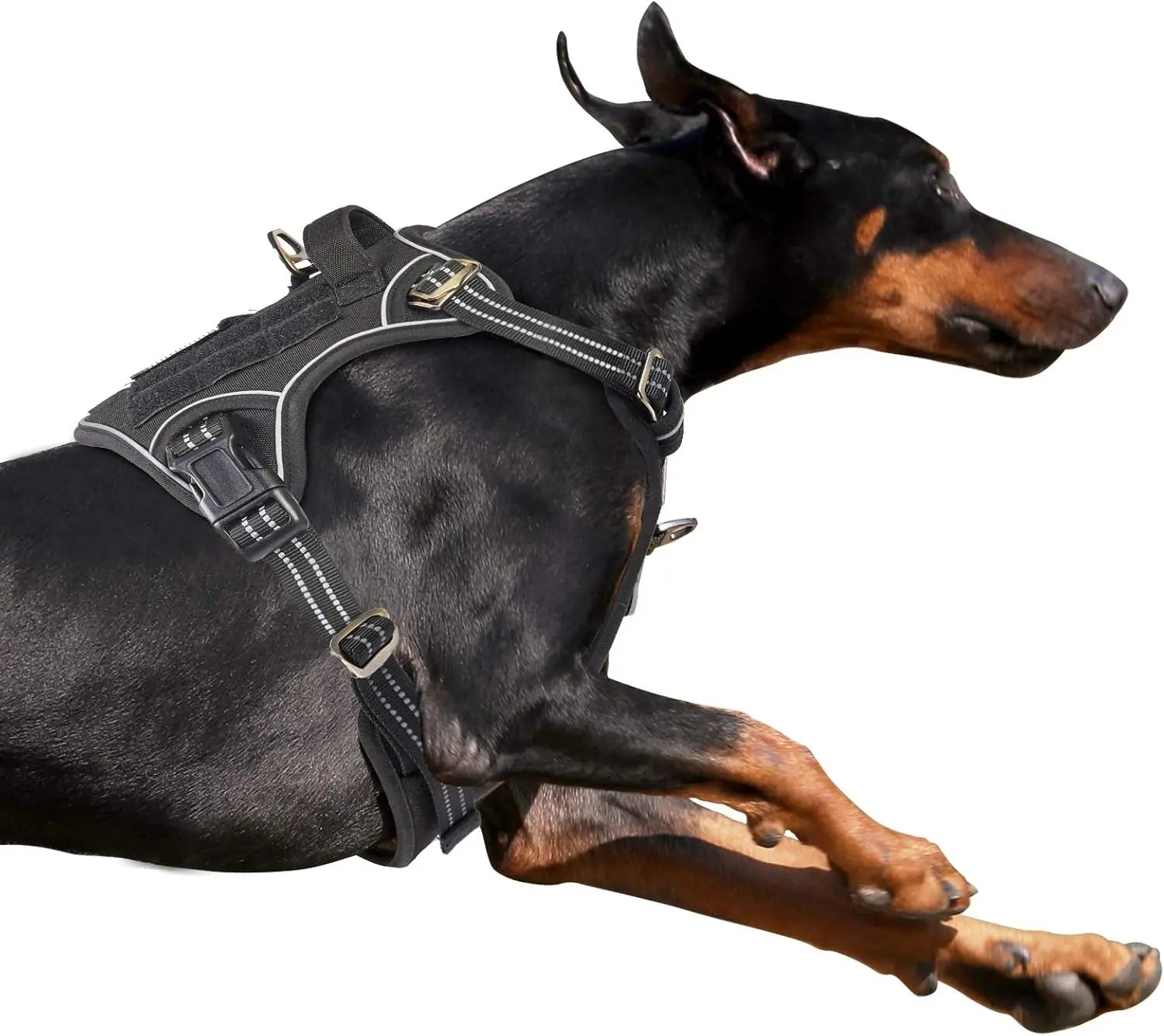 Tactical No-Pull Dog Harness with Handle, Reflective Adjustable Training Vest