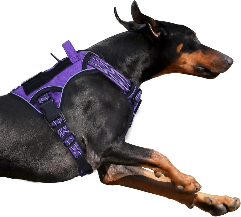 Tactical No-Pull Dog Harness with Handle, Reflective Adjustable Training Vest