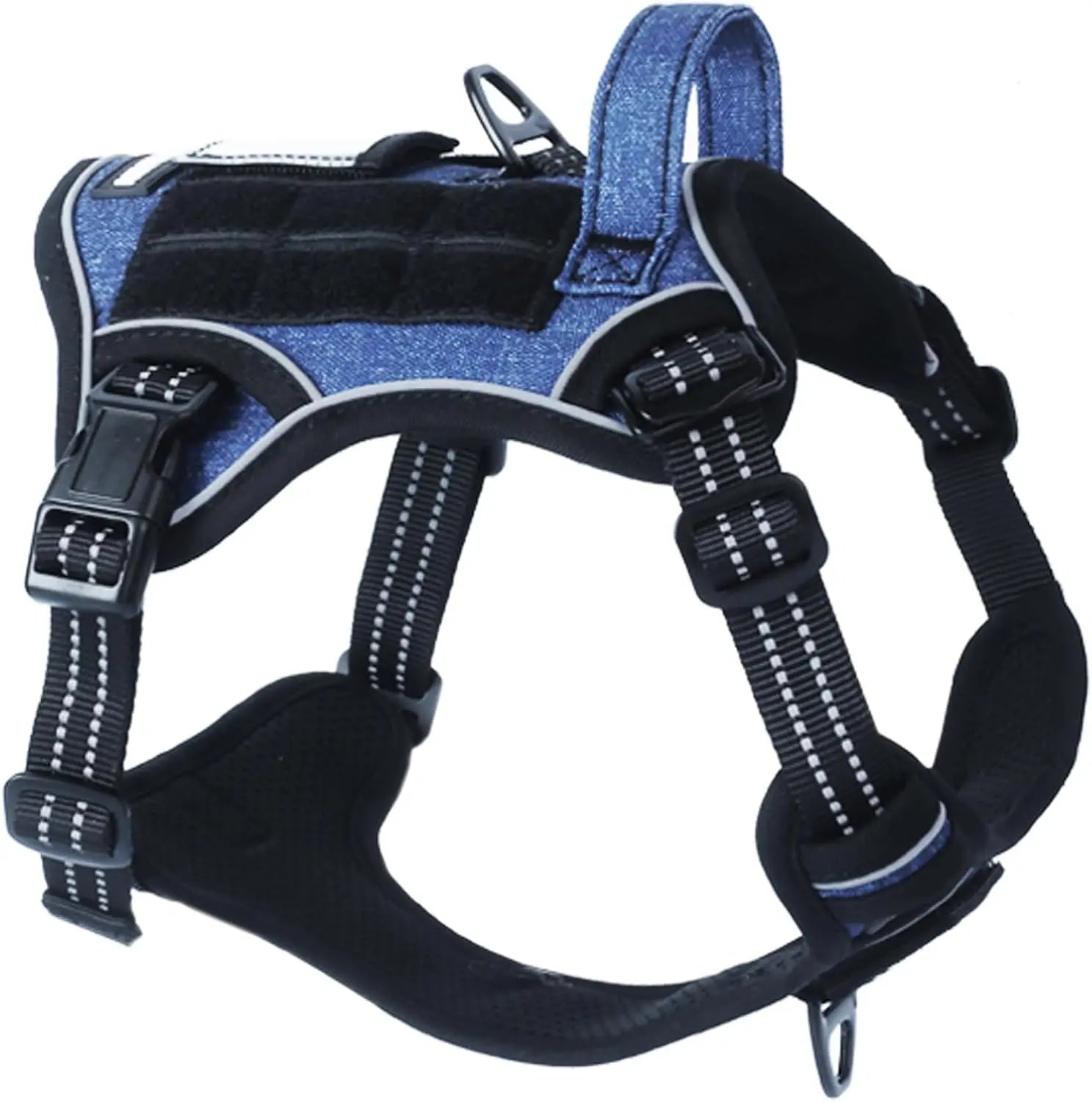 Tactical No-Pull Dog Harness with Handle, Reflective Adjustable Training Vest