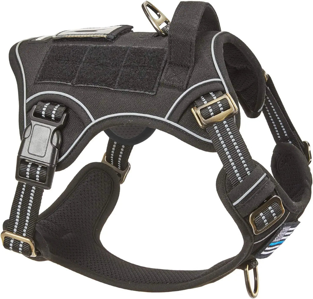 Tactical No-Pull Dog Harness with Handle, Reflective Adjustable Training Vest