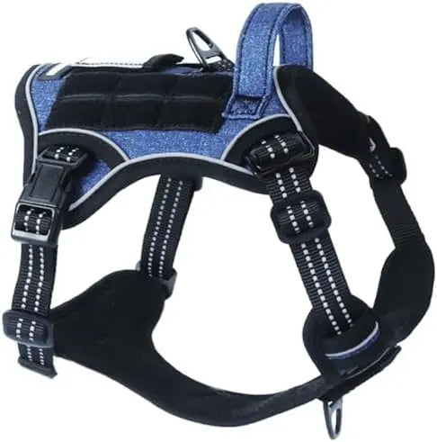 Tactical No-Pull Dog Harness with Handle, Reflective Adjustable Training Vest