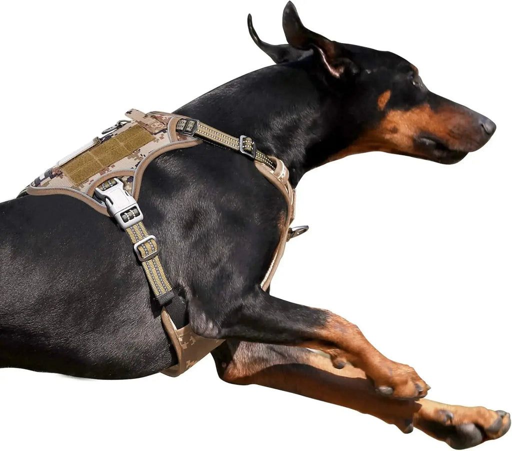 Tactical No-Pull Dog Harness with Handle, Reflective Adjustable Training Vest